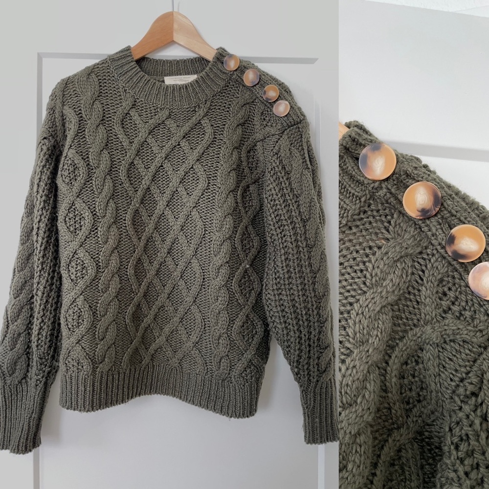 SOLD Sezane James Jumper - Khaki - Picture 3 of 4
